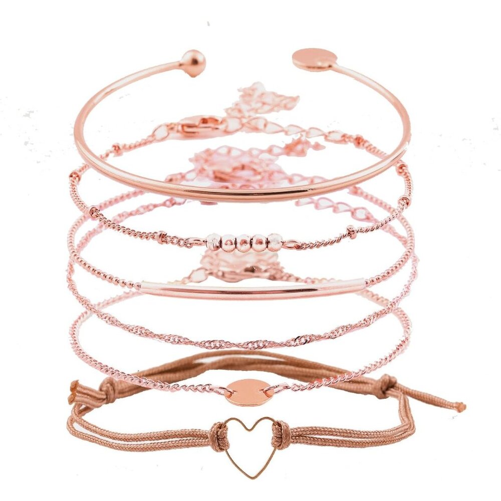 Layered Bracelet Set Assorted Beaded Bracelet Multiple Stackable Wrap Bangle Jew